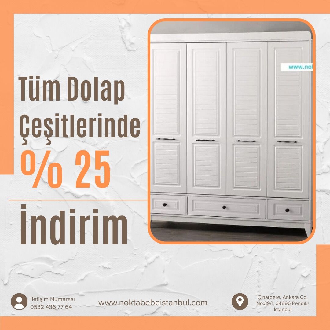 Polo 4 kapılı dolap