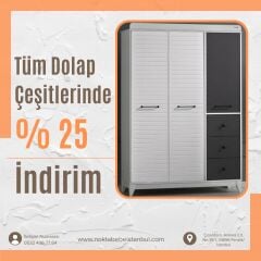 Olivia 3 kapılı dolap