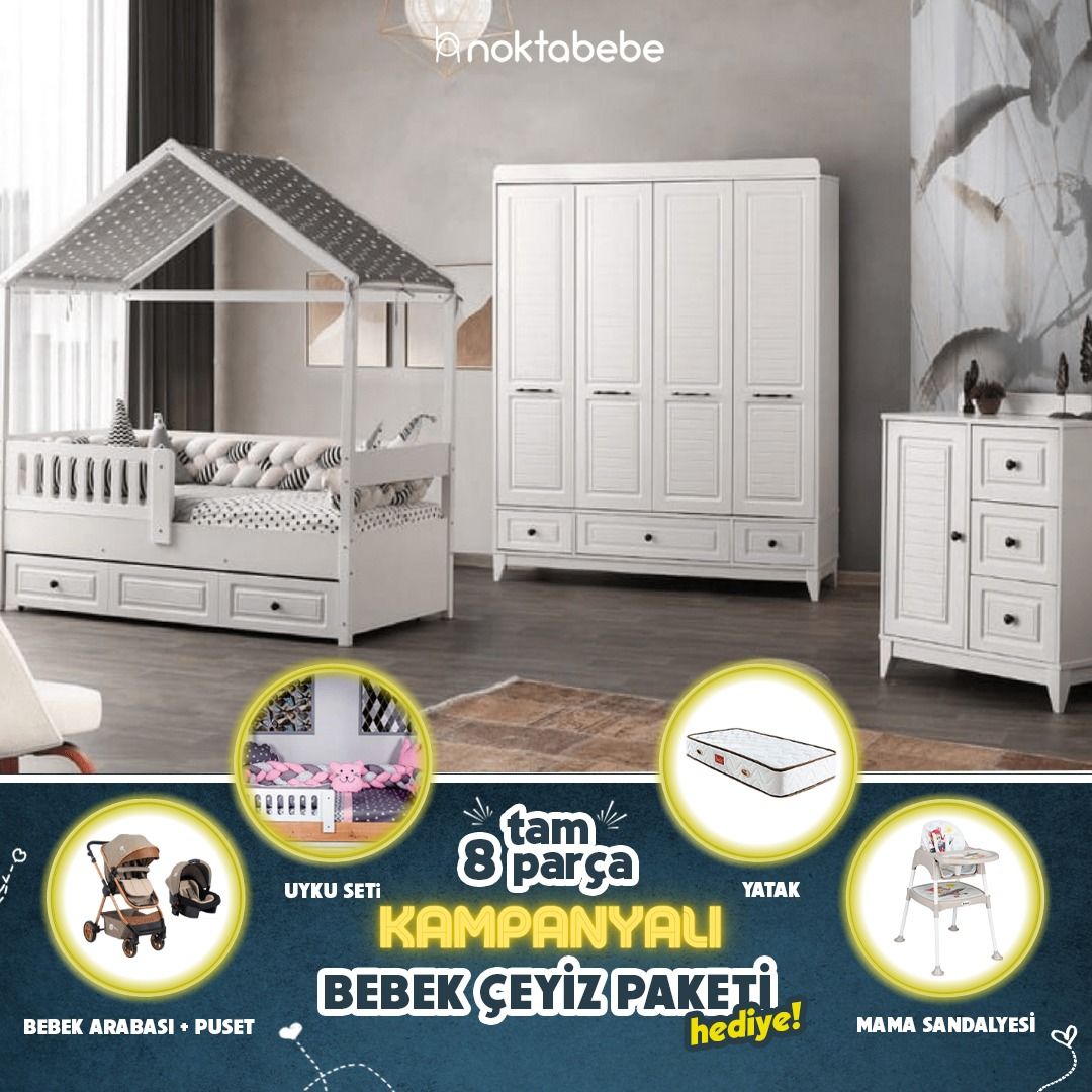 Polo 4 kapılı montessori çocuk odası set