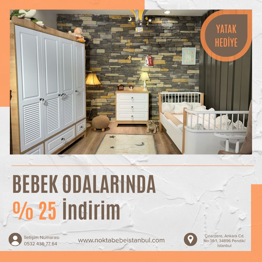 Prestij Yıldız Meşe 4 Kp Bebek Odası Takımı