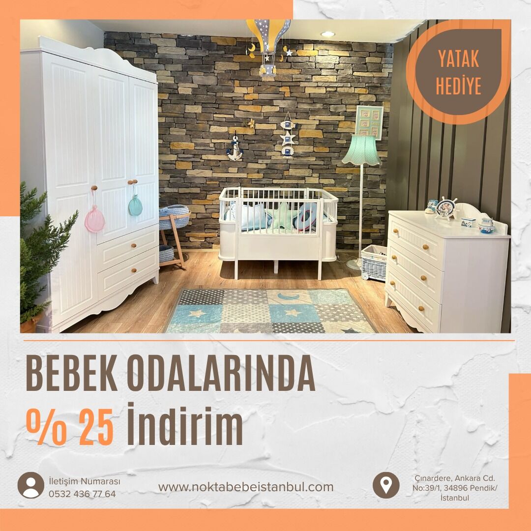 Defne Yıldız MDF Bebek Odası Takımı