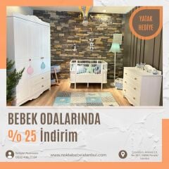 Defne Yıldız MDF Bebek Odası Takımı