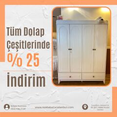 Enjoy Beyaz 4 Kapılı Dolap