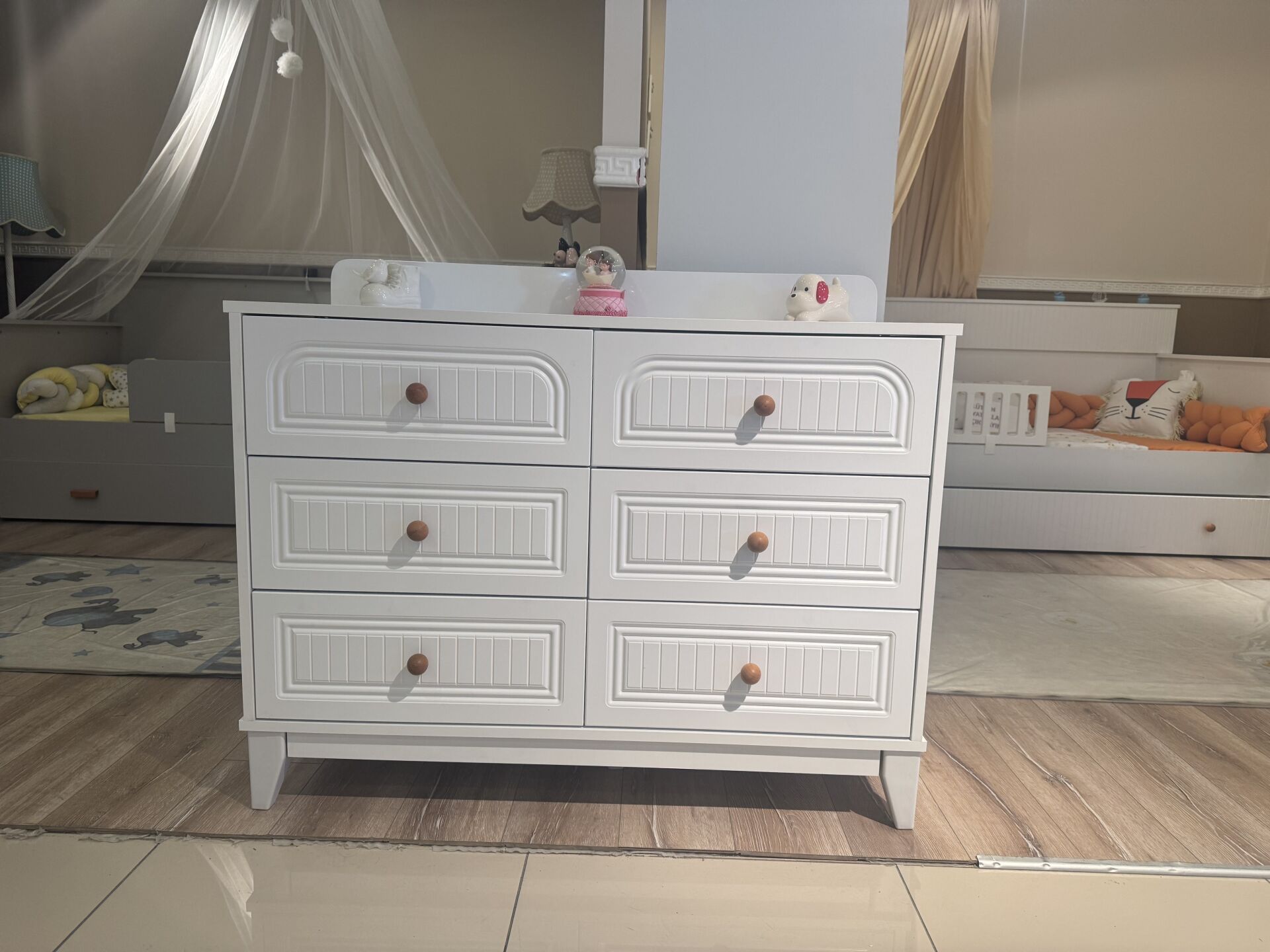 ENJOY 6 ÇEKMECELİ ŞİFONYER BEYAZ/BEYAZ