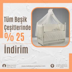 Meltem smart kral sallanır beşik beyaz 60x120