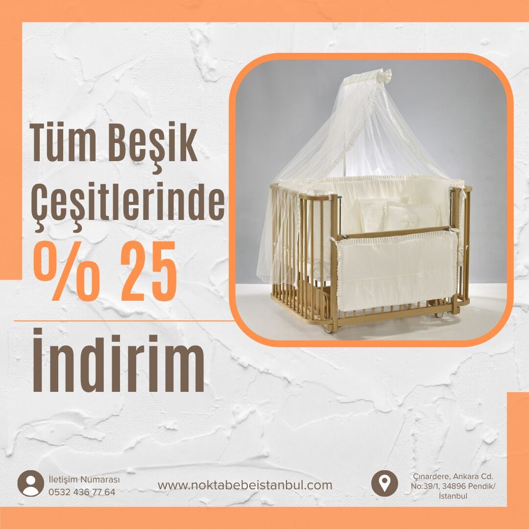 Meltem smart bambino ahşap beşik 70x110 cm