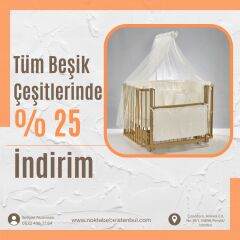 Meltem smart bambino ahşap beşik 70x110 cm