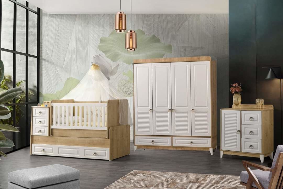 Aymini esla 4 kapılı bebek odası takımı
