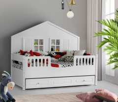 Mia beyaz montessori karyola 90x190