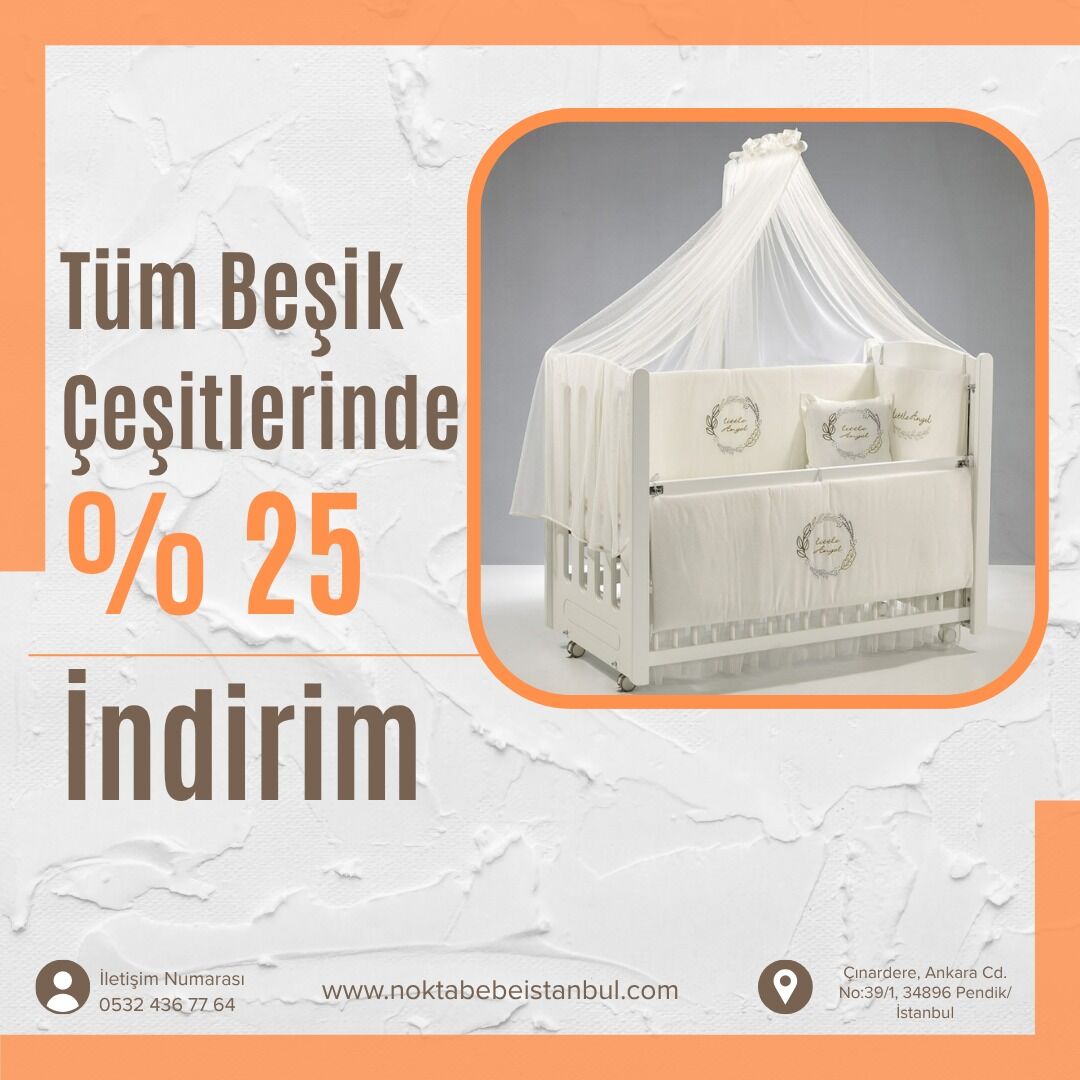 Meltem mia beyaz 60x120 anne yanı beşik