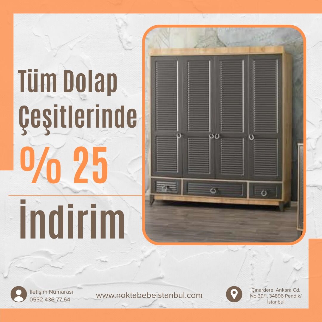 İcon 4 kapılı dolap