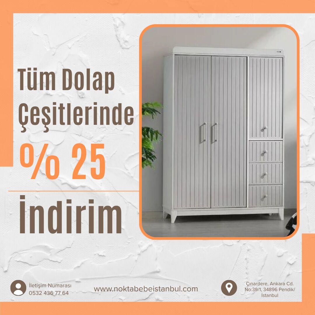 Nirvana 3 kapılı dolap