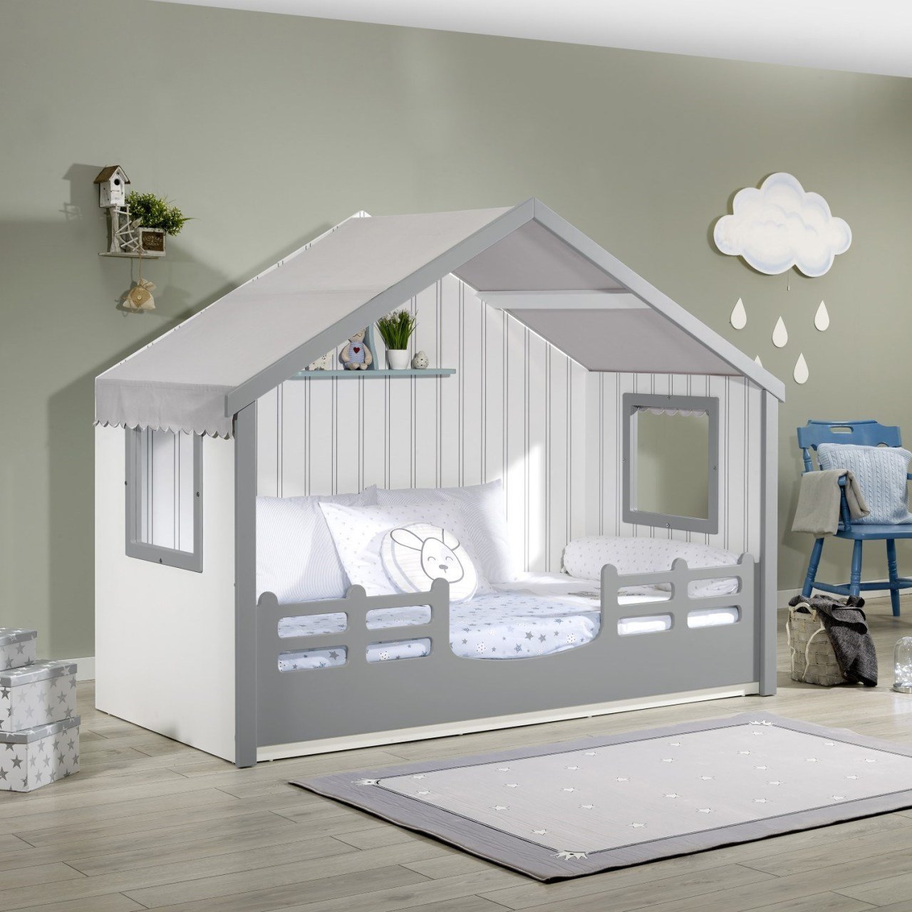 Meltem smart boune montessori gri 100x200 karyola