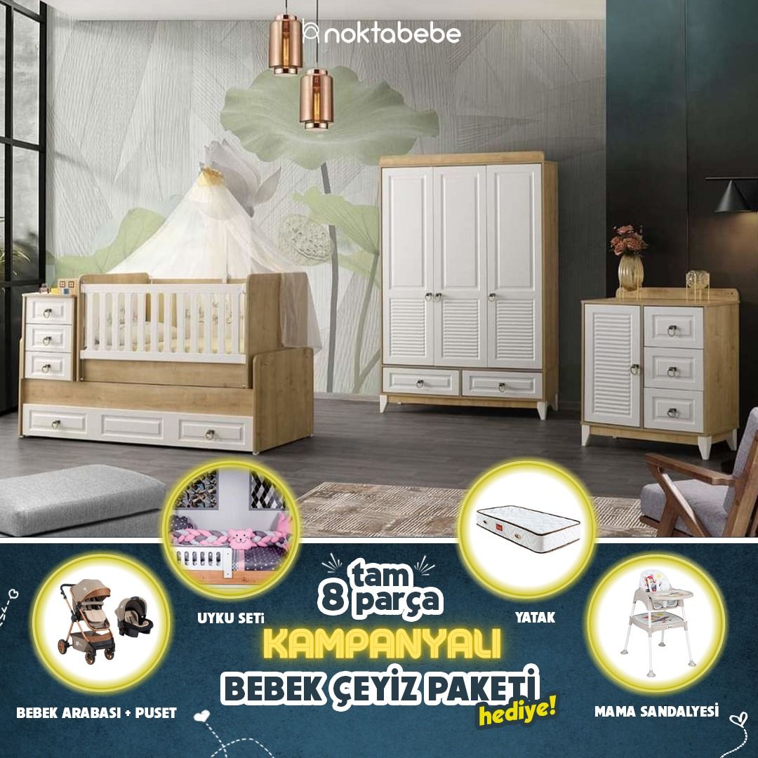 Esla 3 kapılı bebek odası set