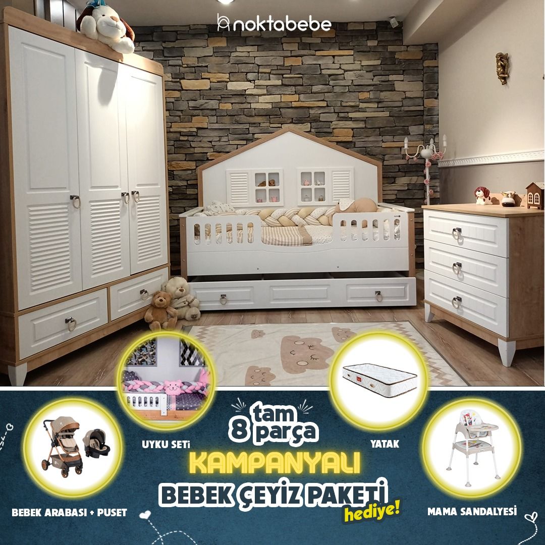 Prestij mia meşe montessori çocuk odası set