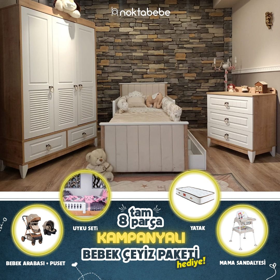 Prestij simi meşe çocuk odası set