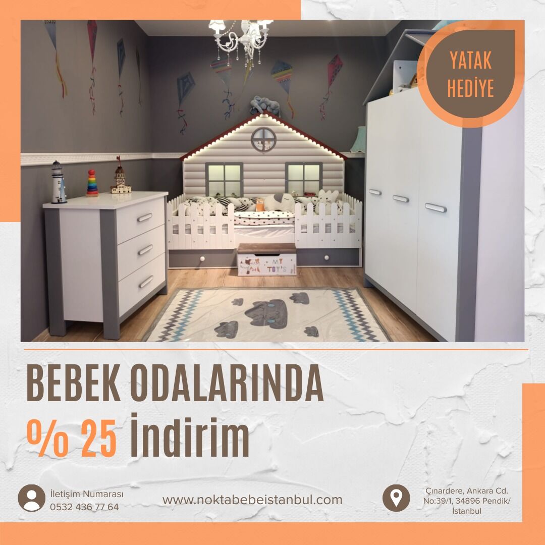 Meltem cozzy küçük ev gri montessori çocuk odası