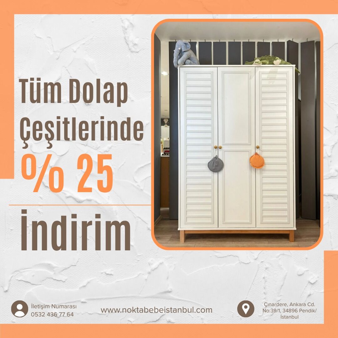 Sedef 3 Kapılı Dolap