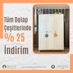 Sedef 3 Kapılı Dolap