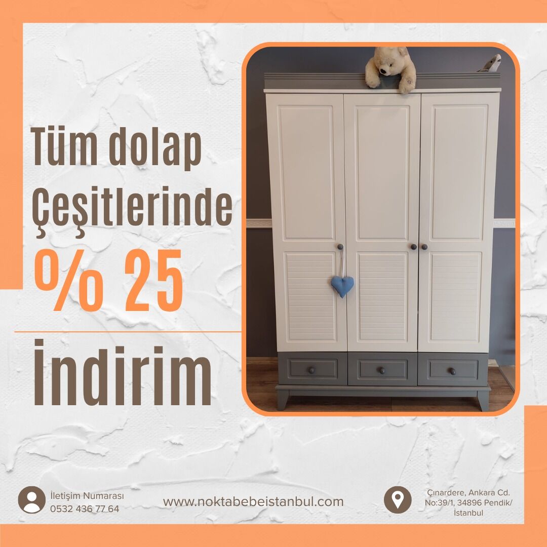 Maya 3 Kapılı Dolap