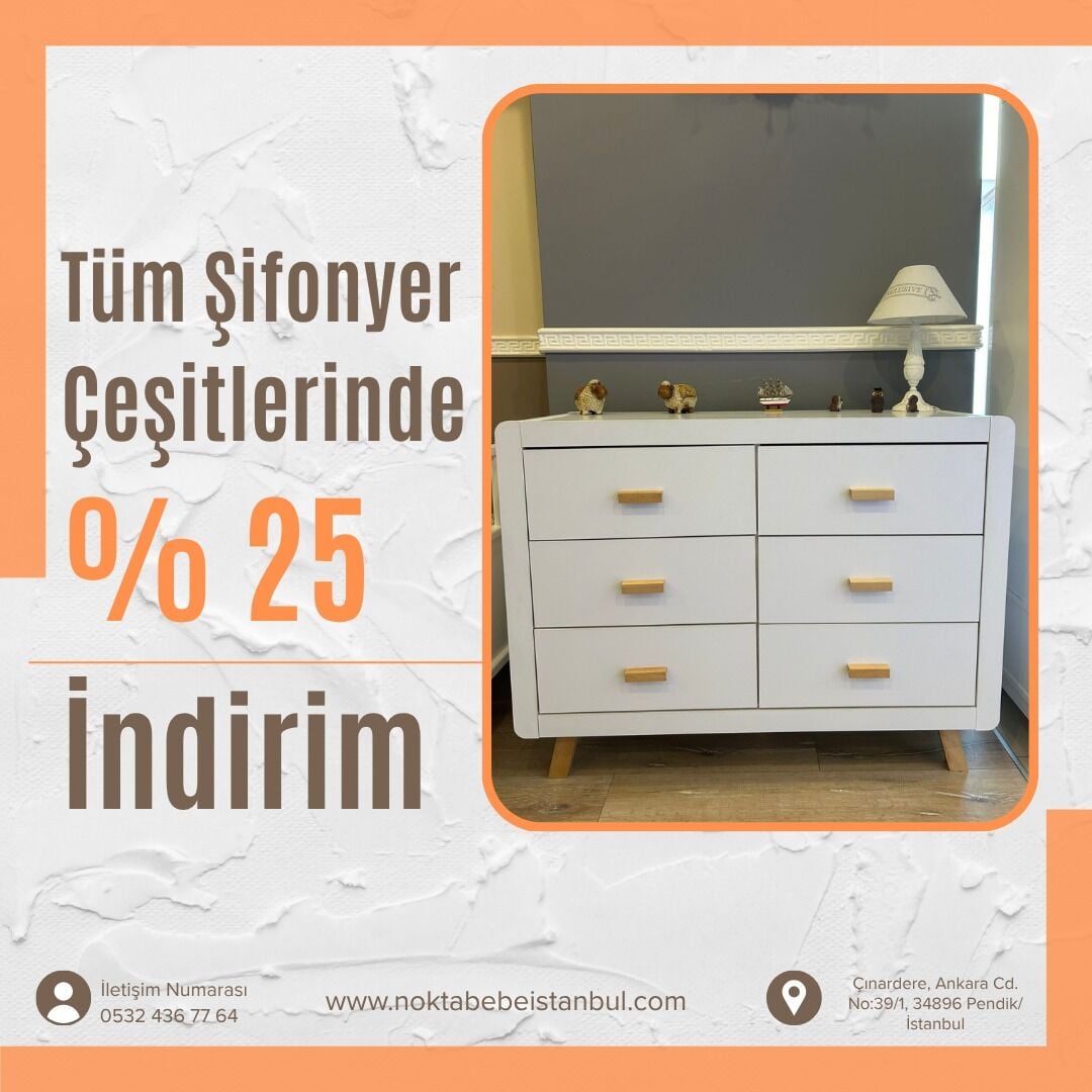 Preto Beyaz Şifonyer