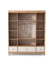 NEST MİA 4 KAPILI ODA TAKIMI (6 ÇEKMECELİ ŞİFONYERLİ)