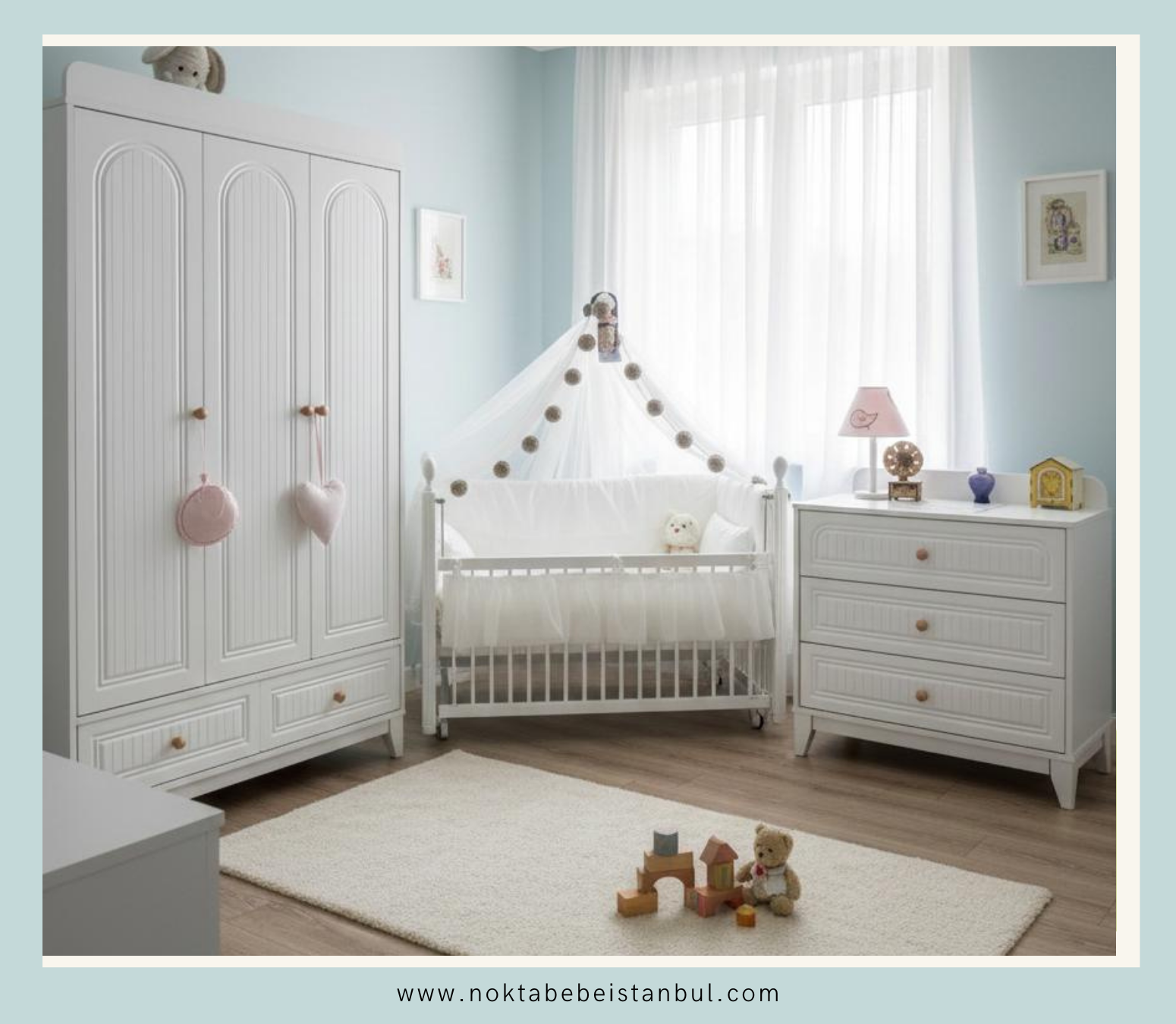 ENJOY KRAL BEYAZ BEBEK ODA TAKIMI YATAK UYKU SETİ HEDİYELİ