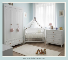 ENJOY KRAL BEYAZ BEBEK ODA TAKIMI YATAK UYKU SETİ HEDİYELİ